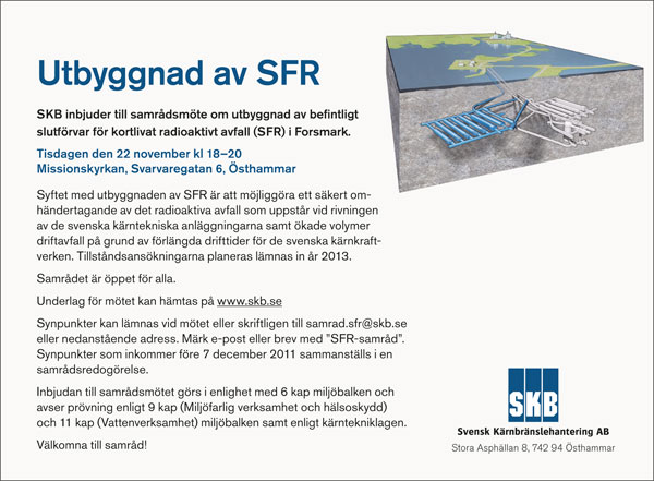 SFR samråd 22 nov. 2011