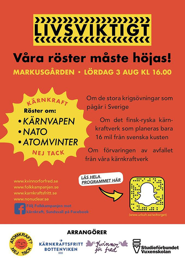 Urkult 2019: Kärnvapen-kärnkraft-krärnkraftsavfall